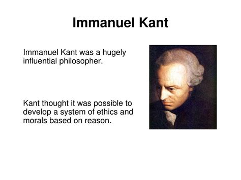 how does immanuel kant think